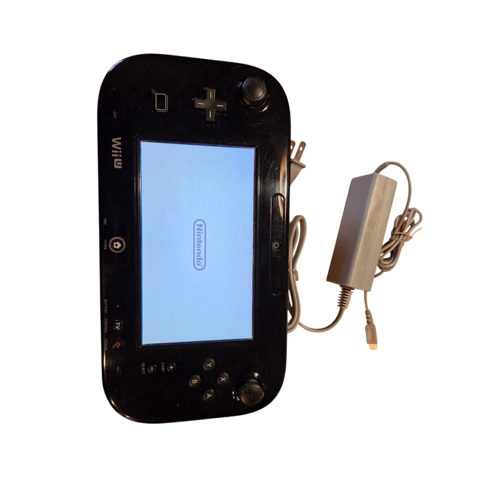 Nintendo WUP-010 (USA) Black Wii U Gamepad, Stylus, Charger - Tested & Working